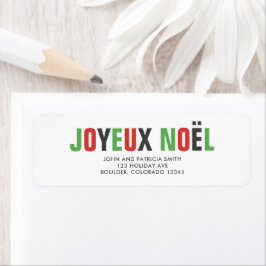 Étiquette "Joyeux Noel" Colorful Bold Lettres