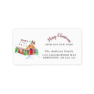 Étiquette Joyeux Noël de notre New Home Holiday Cute