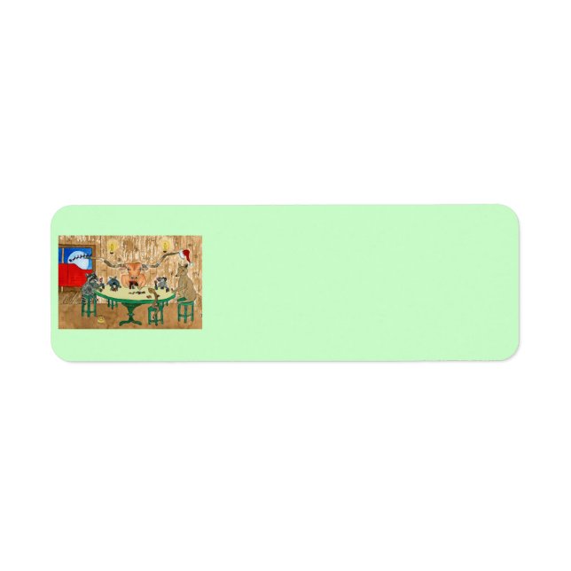 Étiquette Joyeux Noël du Texas (Devant)