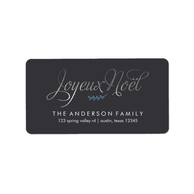 Étiquette Joyeux Noel Français Noël (Devant)