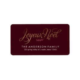 Étiquette Joyeux Noel Français Noël