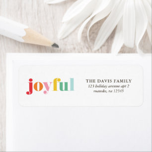 Étiquette Joyeux Noël Multicolor
