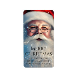Étiquette Joyeux Noël Père Noël Festive Vacances d'hiver