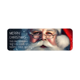 Étiquette Joyeux Noël Père Noël Festive Vacances d'hiver