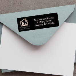 Étiquette Joyeux sauveur de Noël est né Nativité