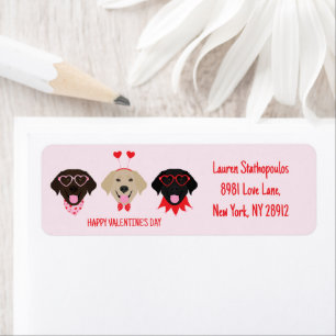 Étiquette Joyeux Valentines Day Labrador Retriever Dogs