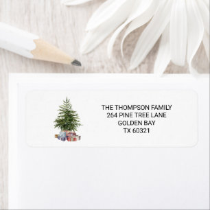 Étiquette Joyeux voeux de Noël pour la famille jote Noël ret