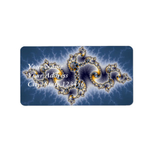 Étiquette Julia In Blue - Art Fractal