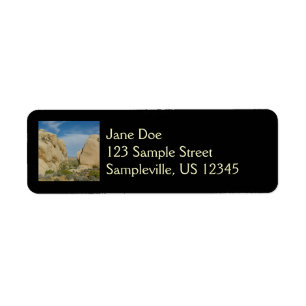 Étiquette Jumbo Rocks à Joshua Tree National Park