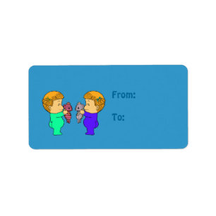 Étiquette Jumeaux mignons de bébé