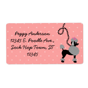 Étiquette Jupe de caniche rétro rose et noir les années 50 p