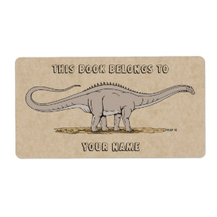 Étiquette Jurassic Dinosaur Apatosaurus Plaque d'accueil