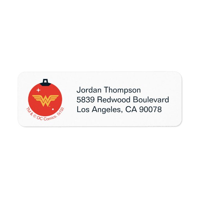 Étiquette Justice League Wonder Woman Holiday Bauble (Devant)