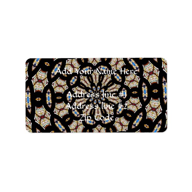 Étiquette Kaleidoscope en verre tendu 2 (Devant)