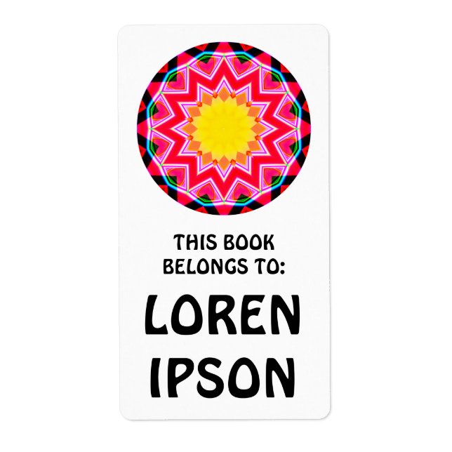 Étiquette Kaleidoscopic - Plaque de livre (Devant)