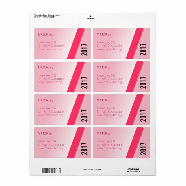 Étiquette Kartenhaus | Ungewöhnliche Geschäftsausstattung (Feuille entière)