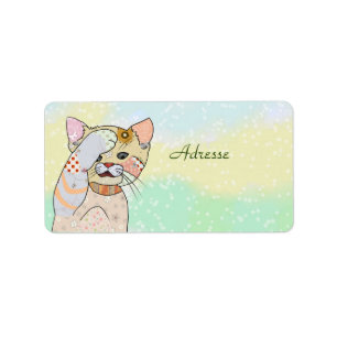 Étiquette Katze Adressaufkleber