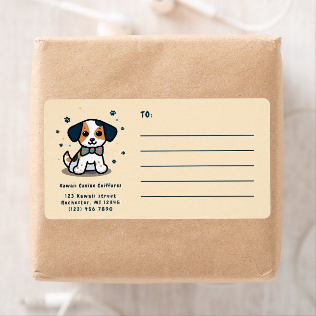 Étiquette Kawaii/ chibi expédition de chiens (En situation)