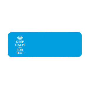 Étiquette Keep Calm and Your Text on Sky Blue