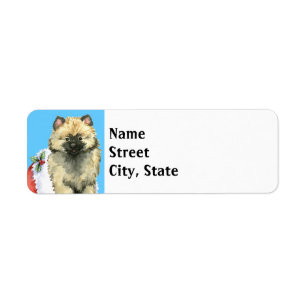Étiquette Keeshond heureux de Howlidays
