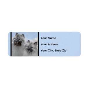 Étiquette Keeshond Paire de Kees Peinture Art animal origina