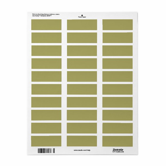 Étiquette Khaki (Feuille entière)
