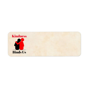 Étiquette Kindness nous lie Adresse de retour Label