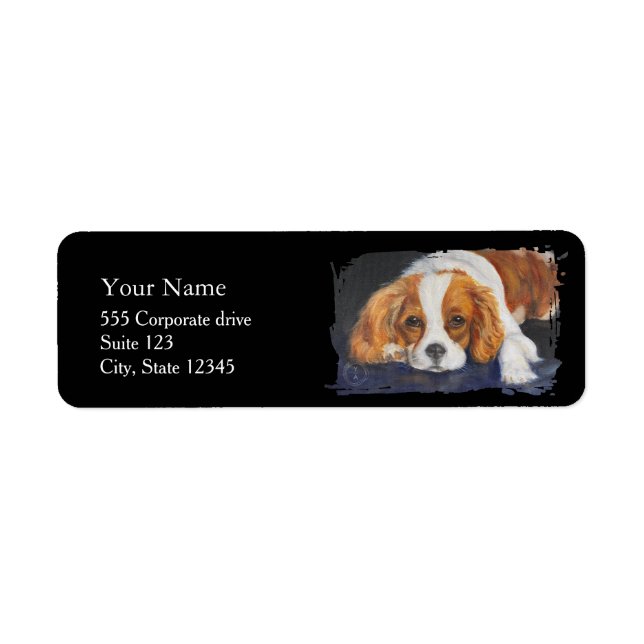 Étiquette king Charles spaniel  Return Address Labels (Devant)