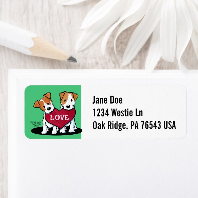 Étiquette KiniArt Heartfeel JRT (En situation)