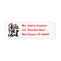 Kiss the Cook Baker Baking Chef Kitchen Cooking