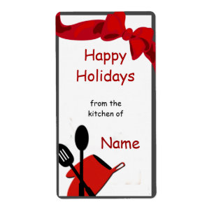 Étiquette Kitchen Chef Utensils Icon Gift Label