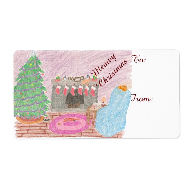 Étiquette Kitty-mas Mischief (noël) (Devant)