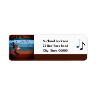 Étiquette Kokopelli Music Return Address Label