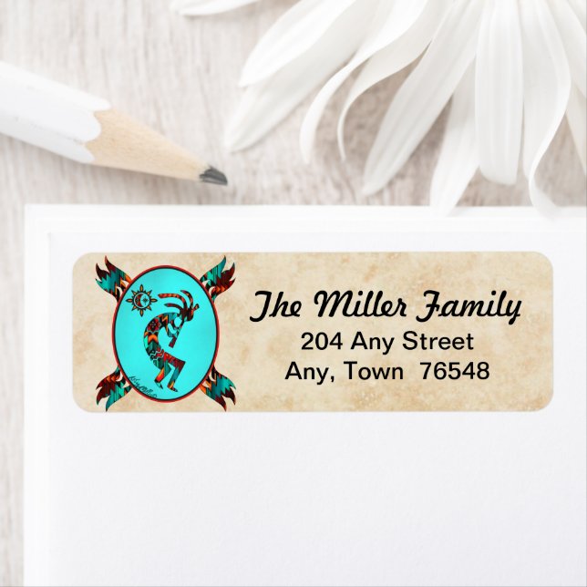 Étiquette Kokopelli Sud-Ouest (En situation)