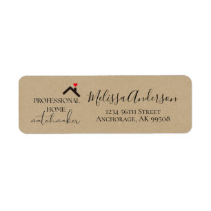 Étiquette Kraft Paper Marketing Adresse immobilière