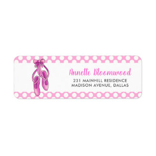 Étiquette La ballerine rose chausse le baby shower de fille