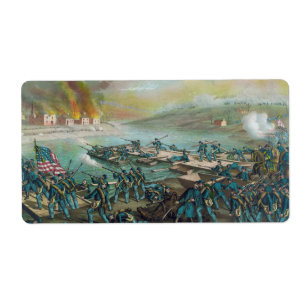 Étiquette La bataille de Fredericksburg par Kurz et Allison