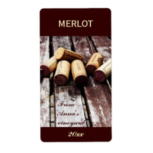 Étiquette La bouteille de vin bouche l'étiquette de