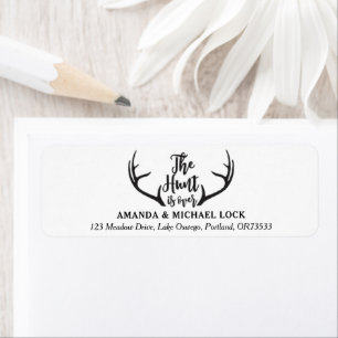 Étiquette "La chasse est terminée" Mariage Antler Personnali