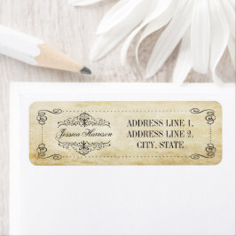 Étiquette La collection de mariage vintage fleurie et ornée
