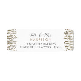 Étiquette La collection de Mariages Monochrome Fern Woodland