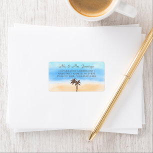 Étiquette La collection de mariages Watercolor Beach