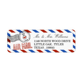 Étiquette La collection moderne de Mariages Airmail