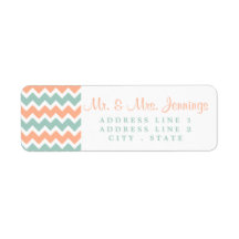 La collection moderne de Mariages Chevron Peach & 
