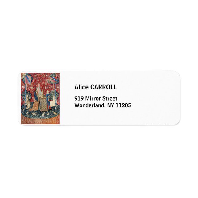 Étiquette La Dame et la licorne, Audition (Devant)