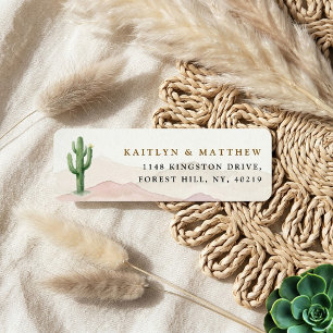 Étiquette La gamme de mariage désertique à l'aquarelle -