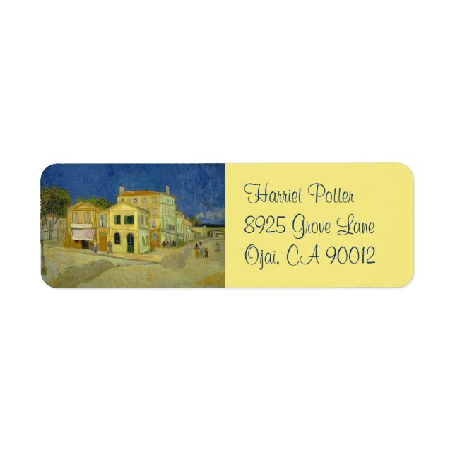 Étiquette La Maison Jaune (F464) Van Gogh Art (Devant)