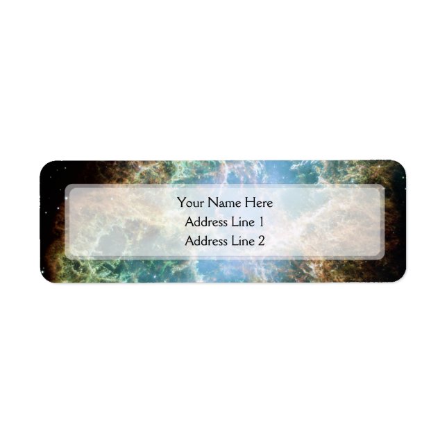 Étiquette La nébuleuse du crabe (télescope Hubble) (Devant)