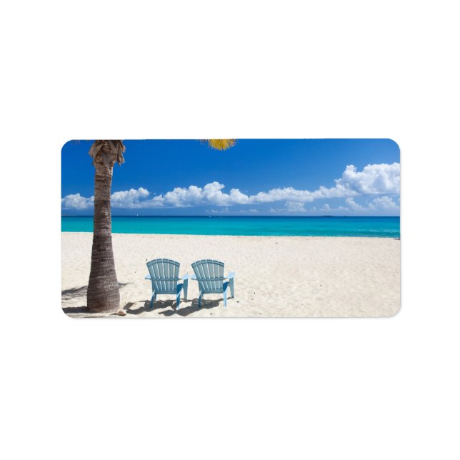 Étiquette La plage des Caraïbes (Devant)