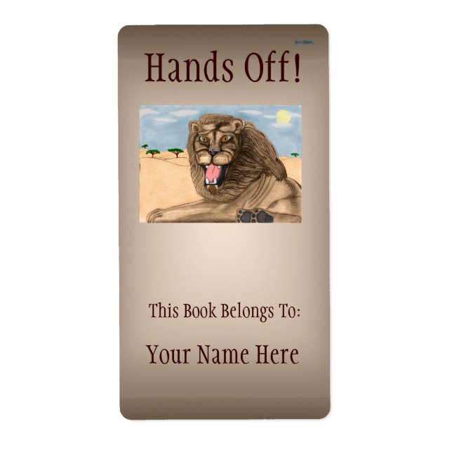 Étiquette La plaque d'immatriculation du lion (Devant)